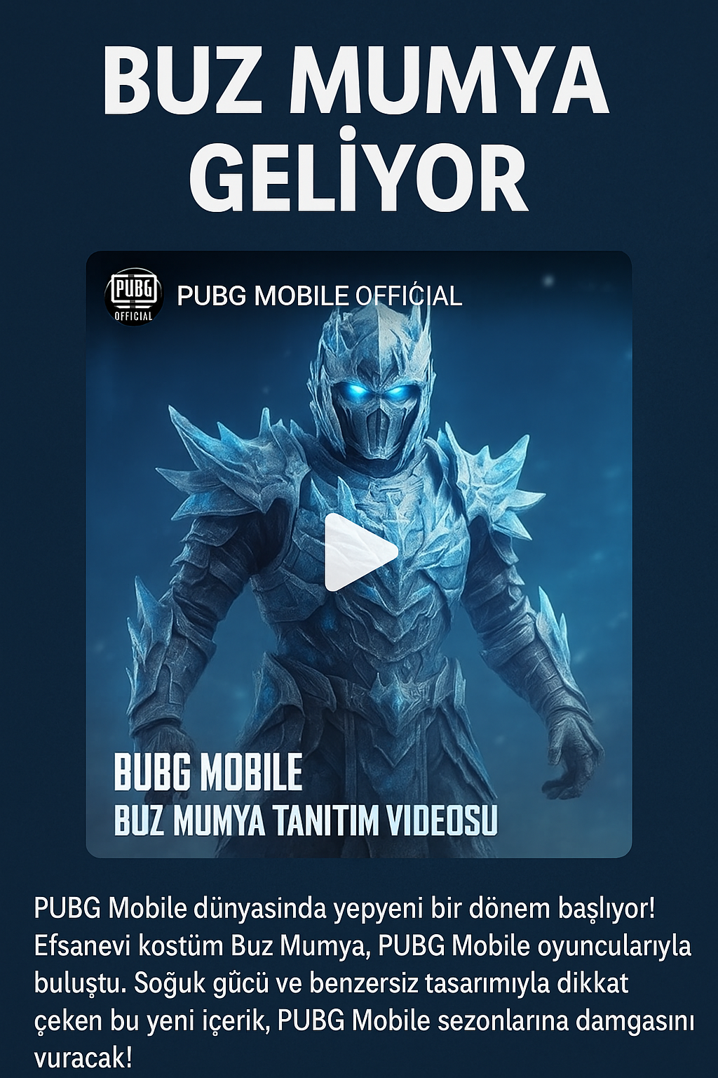 ❄️BUZ MUMYA GELDİ! | PUBG Mobile